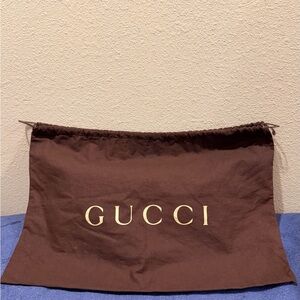 Gucci Large Brown Drawstring Dust Bag (W 21.5in x H 15in)